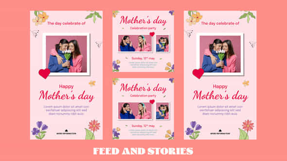Mothers Day Feed And Stories Instagram - VideoHive 57442909