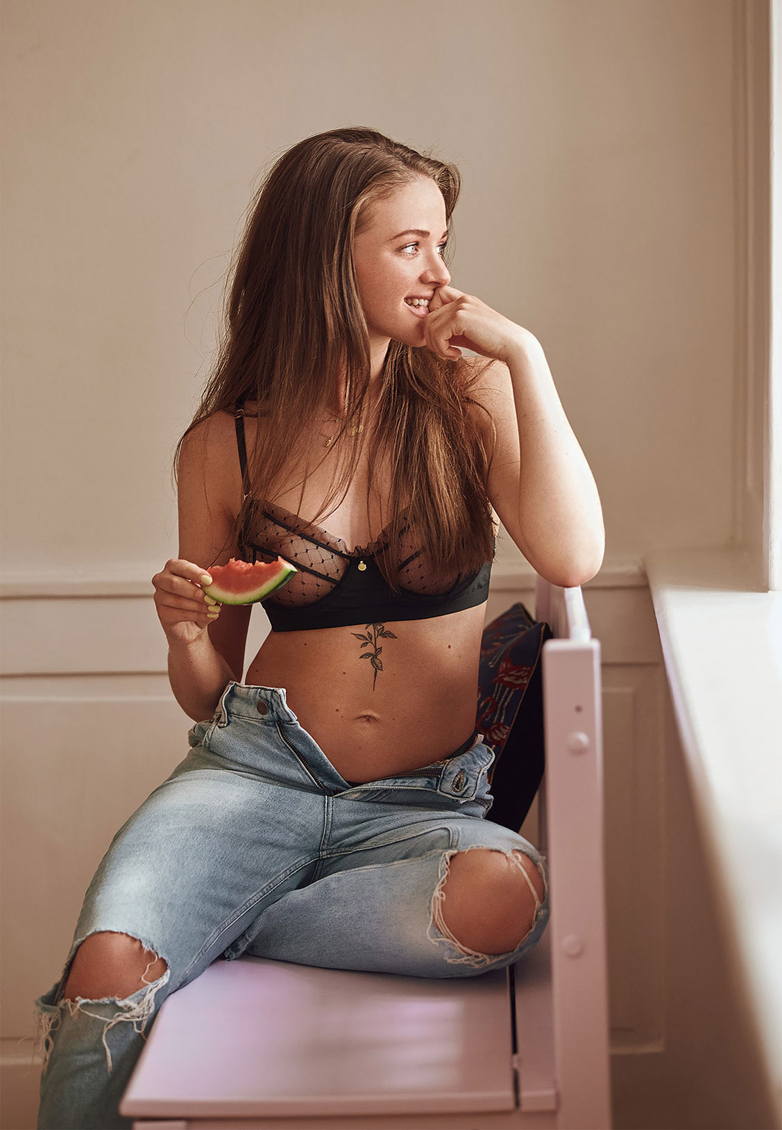 Simone Bylund by Mikkel Laumann Симона кружевном в нижнем белье / фото 06