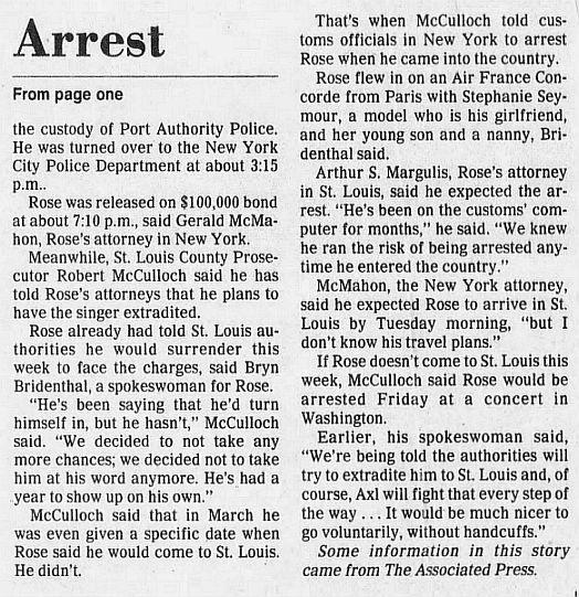 1992.07.10-16 - The St. Louis Post-Dispatch/Associated Press - Reports (Axl) TSjcXzgf_o