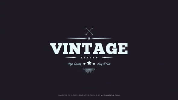 Titles - Vintage II - VideoHive 35890090