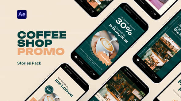 Coffee Shop Promo Stories Pack - VideoHive 51406184