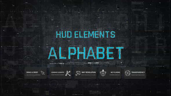 HUD Elements Alphabet - VideoHive 45936899