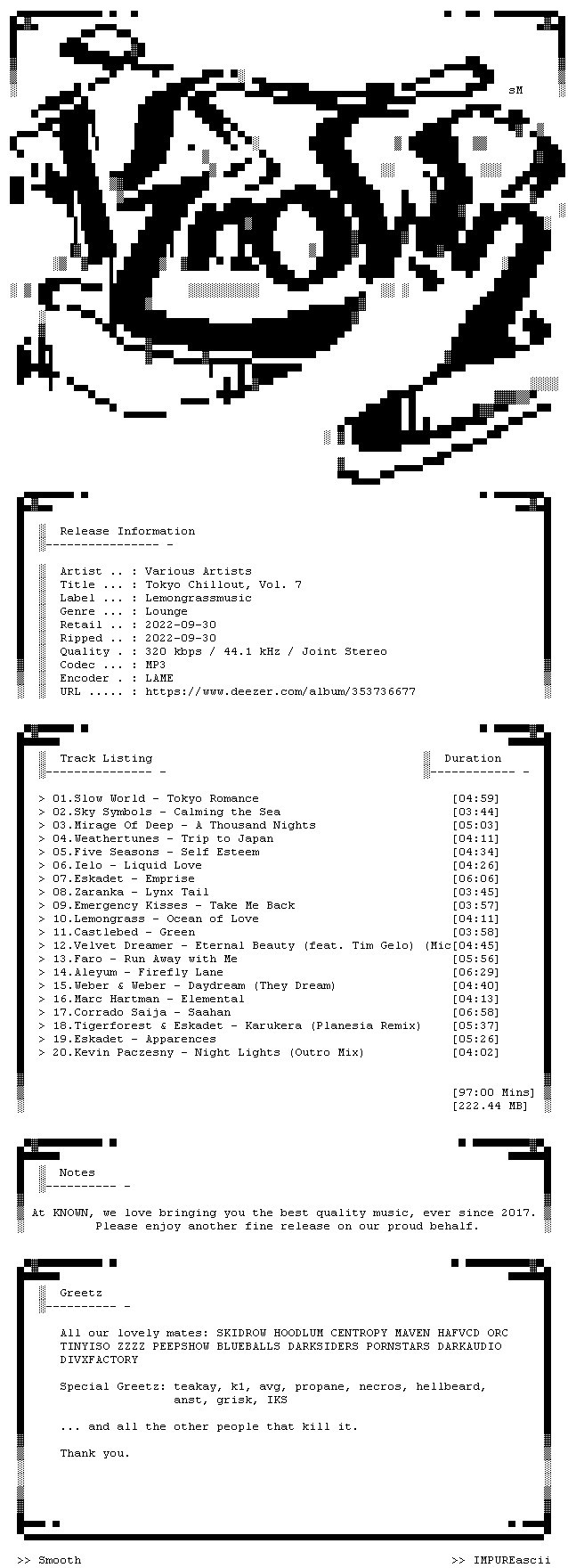 VA Lemongrassmusic Tokyo Chillout Vol 7 (LGM391) WEB 2022 KNOWN