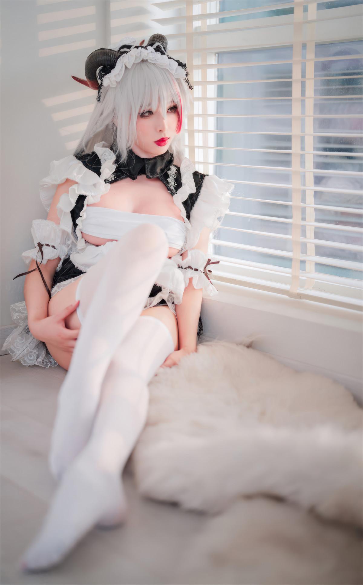 Cosplay 轩萧学姐 碧蓝航线 埃吉尔女仆(31)