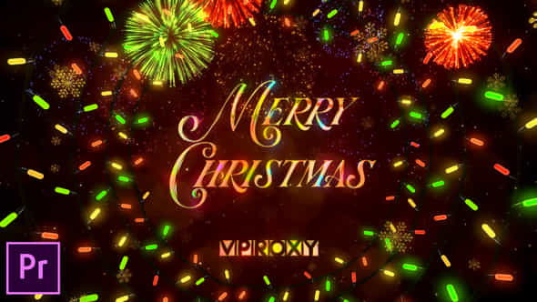 Christmas Lights Greetings Premiere Pro - VideoHive 49425280
