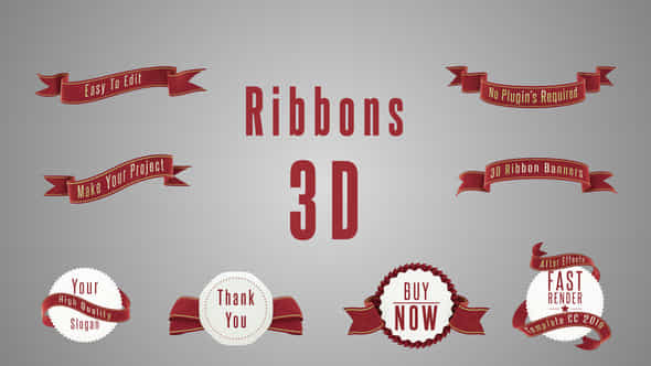 3D Ribbon - VideoHive 32882840