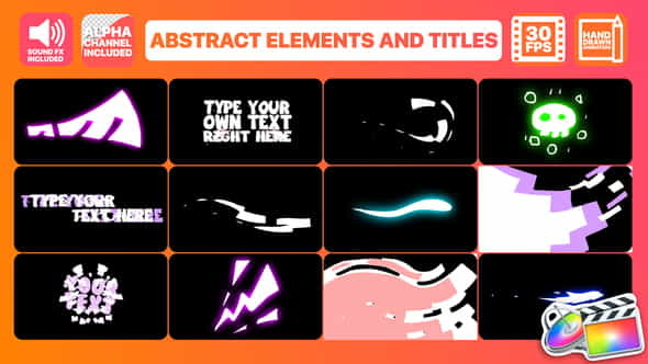Abstract Elements And Titles | - VideoHive 25413637