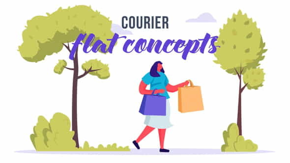 Courier - Flat Concept - VideoHive 33639411