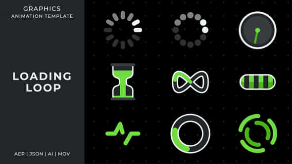Loading Loop Graphic Animation Template After Effects - VideoHive 58915483