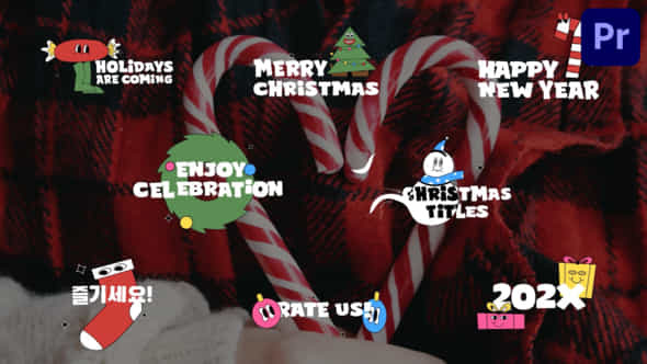 Christmas And New Year Titles For Premiere Pro - VideoHive 49996013