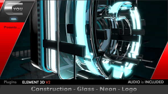 Construction Glass Neon Logo - VideoHive 19413921