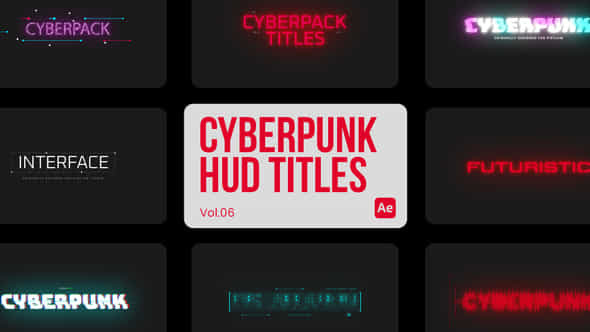 Cyberpunk HUD Titles - VideoHive 45587347