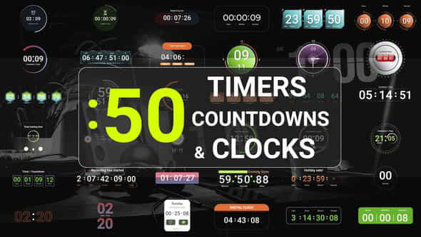 Timers And Clocks Pack - VideoHive 57108787