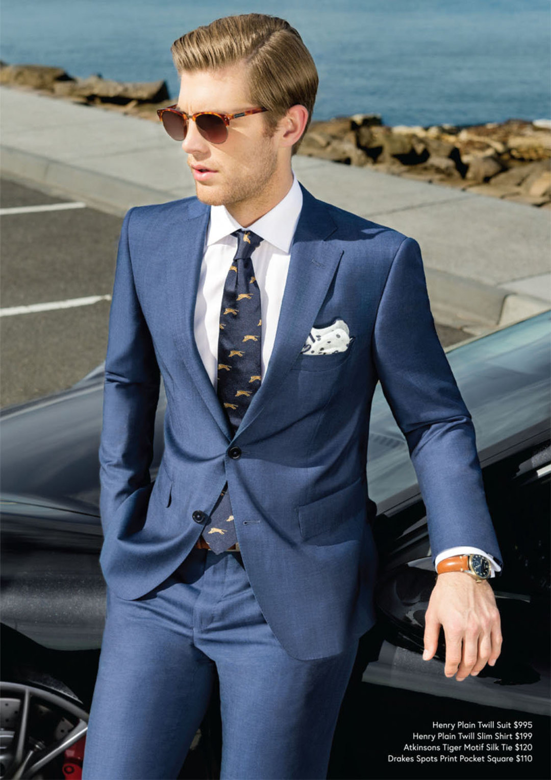 MALE MODELS IN SUITS: Sam Wines for Henry Bucks