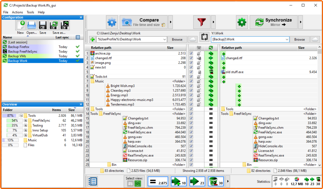 FreeFileSync 13.9