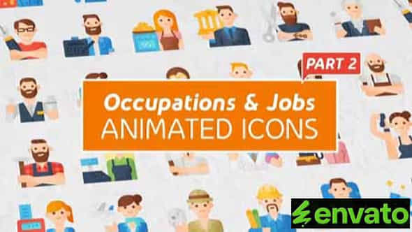 Occupations Jobs Icons Part 2 Mogrt - VideoHive 40273010