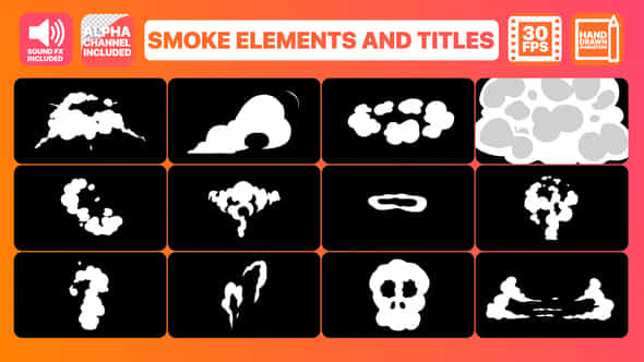 Smoke Elements And Titles - VideoHive 23188575