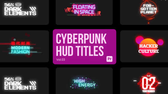 Cyberpunk Titles 03 - VideoHive 45038710