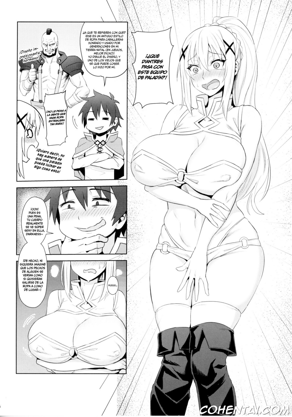 Kono Daraku Shita Onna Kishi ni Syukufuku o! (Kono Subarashii Sekai ni Syukufuku o!) xxx comics manga porno doujin hentai español sexo 