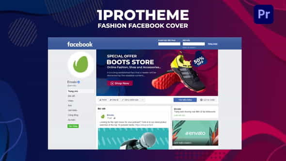 Fashion Facebook Cover Mogrt 06 - VideoHive 33573456