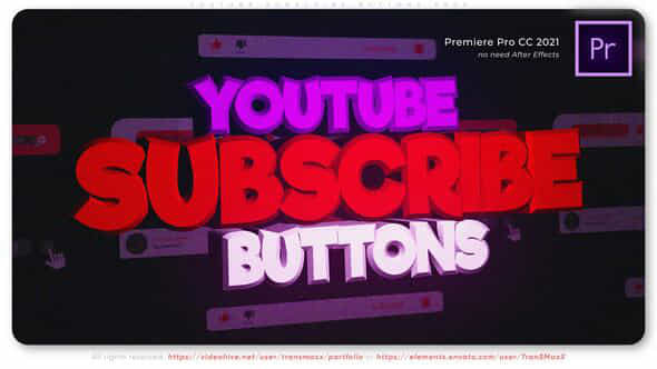 Youtube Subscribe Buttons - VideoHive 48660692