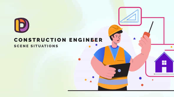 Construction engineer - - VideoHive 34664210