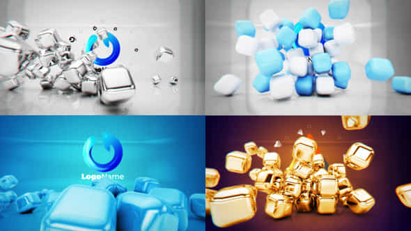 Falling Cubes Intro Bundle - VideoHive 50642915