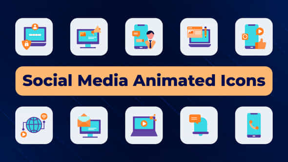 Social Media Animated Icons - VideoHive 51002684