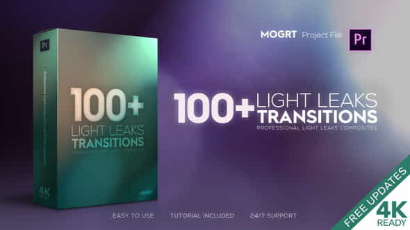 4K Light Leaks Transitions | - VideoHive 23482683