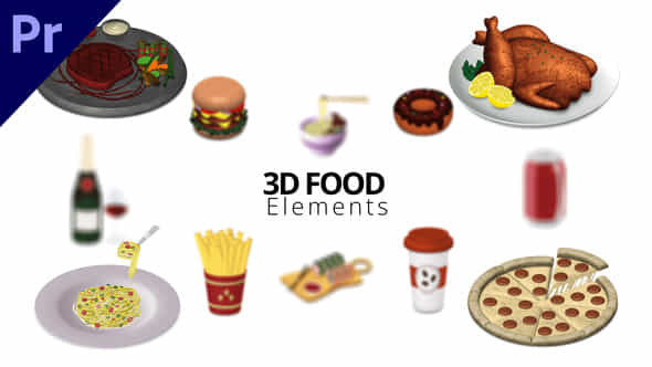 3D Food Elements - VideoHive 51514468