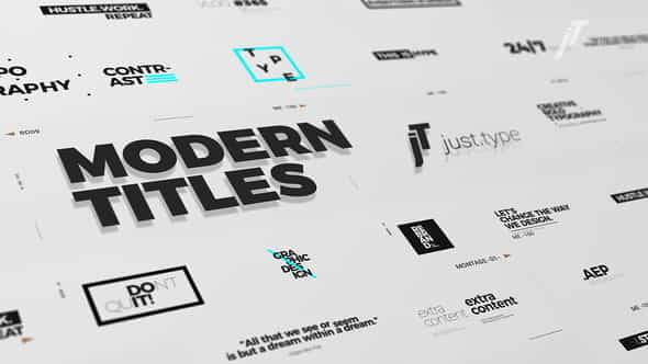 Just Type | Modern Titles - VideoHive 23898133