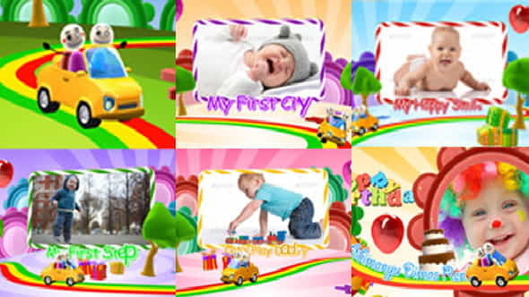 Kids Intro Happy Birthday With - VideoHive 7452065