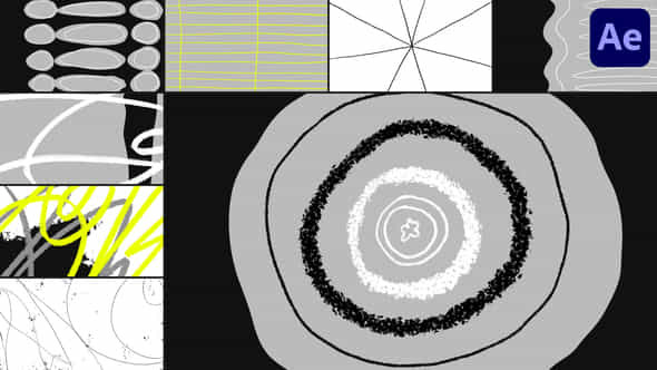 Abstract Scribble Transitions After Effects - VideoHive 53486706