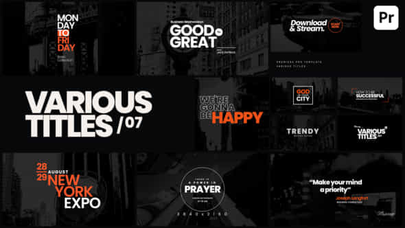Various Titles 07 - VideoHive 38108907