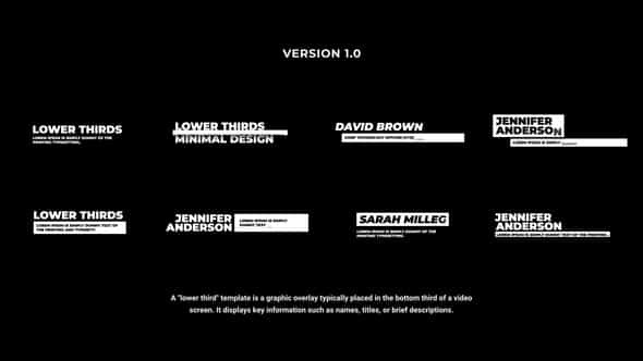 Lower Thirds Ae - VideoHive 54633009