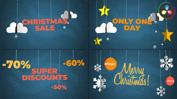 Christmas Sale Promo For Davinci Resolve - VideoHive 49372099