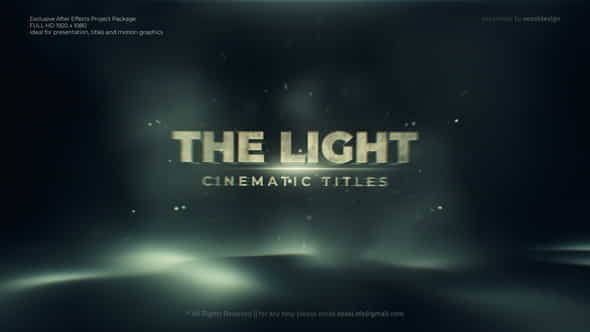 The Light Cinematic Title - VideoHive 31285752