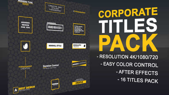 Corprate Clean Titles Pack Premiere Pro - VideoHive 50435165