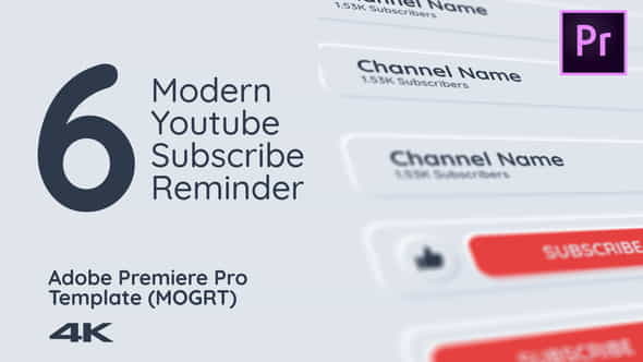Modern Youtube Subscribe Pack - VideoHive 25872212