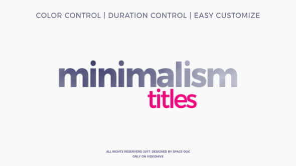 Minimalism Titles - VideoHive 20413807