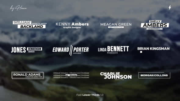 Fast Lower Thirds Ae - VideoHive 53526384