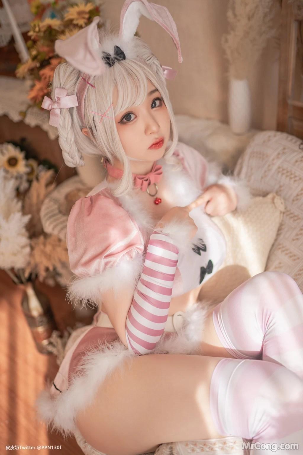 Coser@皮皮奶可可爱了啦: 粉色兔兔 (70 photos)(15)