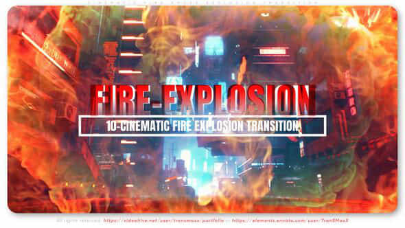 Cinematic Fire Smoke Explosion Transition - VideoHive 56304141