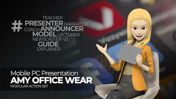 Presentation Mobile PC Amy Office - VideoHive 26830490