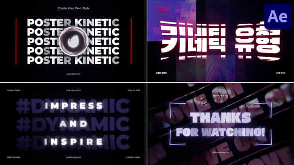 Kinetic Typography For After Effects - VideoHive 50277476