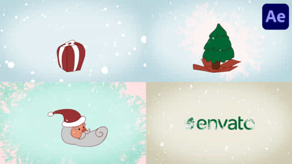 Santa Morphing Logo For After Effect - VideoHive 48998490