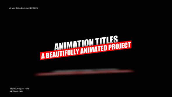 Kinetic Titles After Effects - VideoHive 50085499