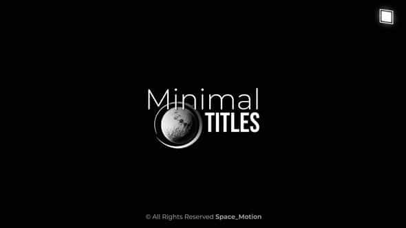 Minimal Titles - VideoHive 45806488