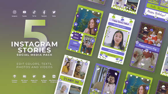 Womens Day Instagram Vertical Lilac - VideoHive 50989684