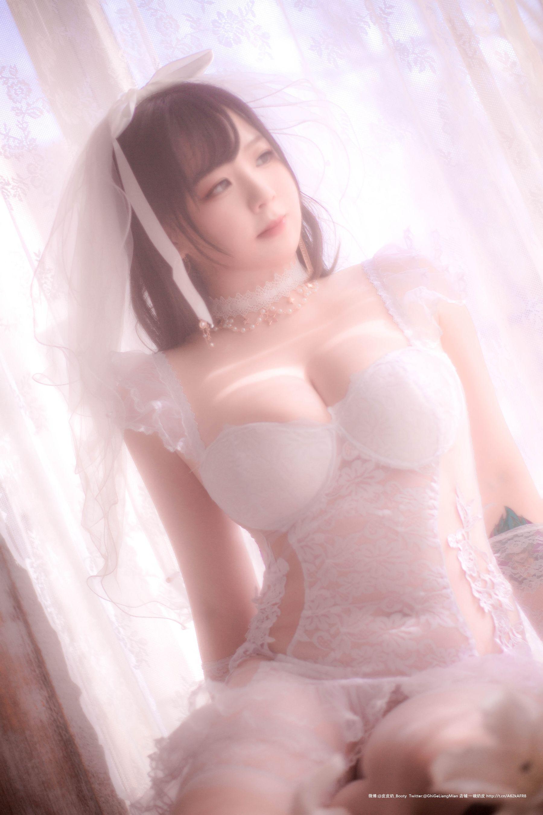 [Cosplay] 皮皮奶可可爱了啦 – 朦胧婚纱(33)